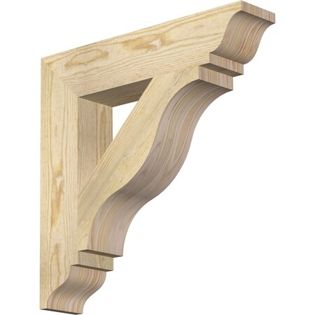 Ekena Millwork Funston Traditional Rough Sawn Bracket, Douglas Fir, 4"W x 20"D x 20"H BKT04X20X20FST01RDF
